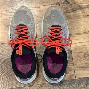 Brooks Women's Athletic Shoes - Gray with Orange Laces